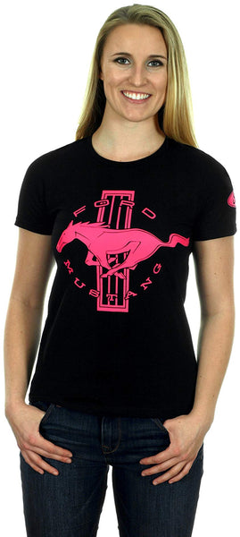 Women's Ford Mustang T-Shirt a Short Sleeve Crew Neck Shirt-T-Shirt-JH Design-2X-AFC
