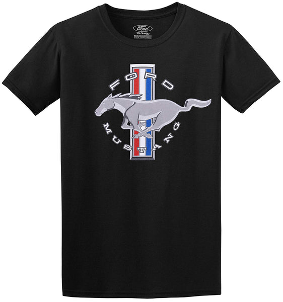 JH DESIGN GROUP Men's Ford Mustang Tri-Bar Pony Emblem T-Shirt-T-Shirt-JH Design-Small-AFC