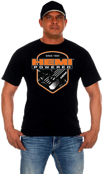 Men's Black Dodge Hemi T-Shirt Hemi Powered Short Sleeve Crew Neck Shirt-T-Shirt-JH Design-Small-AFC