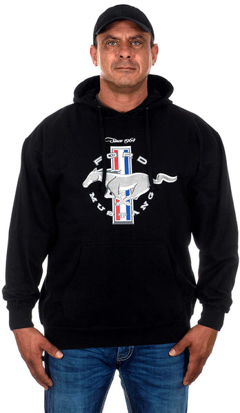Men's Ford Mustang Pony Logo 3 Bar Logo Hoodie-Hoodie-JH Design-Small-AFC