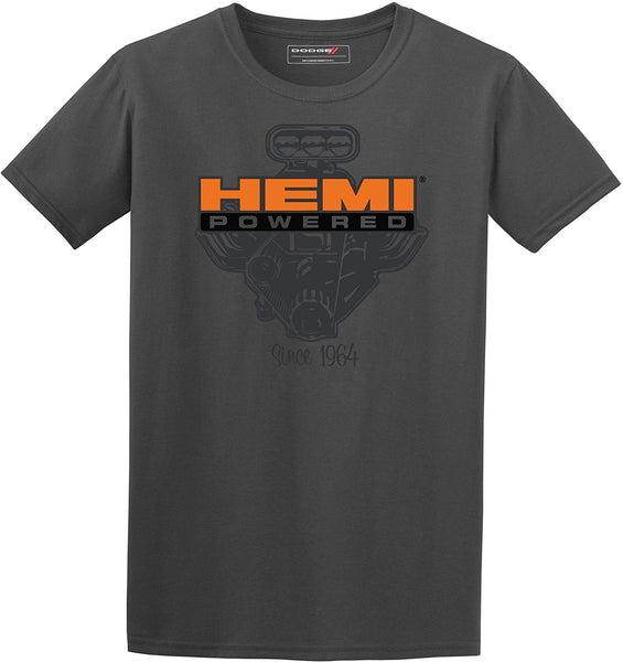 Men's Gray Hemi T-Shirt Hemi Powered Short Sleeve Crew Neck Shirt-T-Shirt-JH Design-Small-AFC