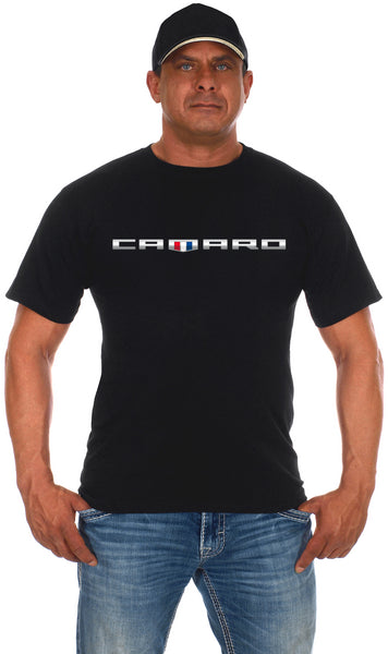 Men's Chevy Camaro Black T-Shirt Shield Emblem