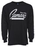 Men's Chevy Camaro Long Sleeve Crew Neck T-Shirt Front Back & Sleeve Emblems