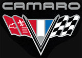 JH Design Group Men's Chevy Camaro V-Flag Emblem Pullover Hoodie Sweatshirt