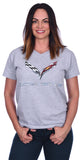 Women's Chevy Corvette C7 Emblem T-Shirt in Black, Red, or Heather-Gray