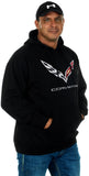 Men's Chevy Corvette C7 Stingray Pull Over Hoodie Black-Hoodie-JH Design-Small-Black-AFC