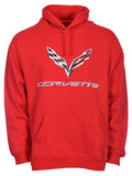 Men's Chevy Corvette C7 Pullover Hoodie Choose From 3 Colors! Black - Heather Gray - Red