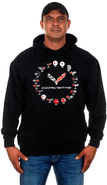 Chevy Corvette Pullover Hoodie-Hoodie-JH Design-Small-Black-AFC