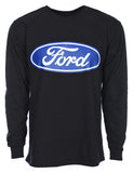 Men's Ford Performance Long Sleeve Crew Neck T-Shirt Front Back & Sleeve Emblems