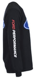 Men's Ford Performance Long Sleeve Crew Neck T-Shirt Front Back & Sleeve Emblems