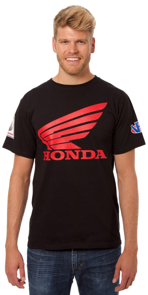 Honda Logo Factory Racing Team Black Crewneck T-Shirt