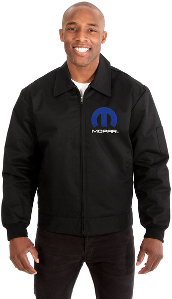 Mopar Mens Mechanics Jacket a Zipper Coat-Mechanics Jacket-JH Design-Medium-Black-AFC